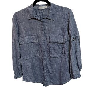 SYLK Button Down Top Sz Med